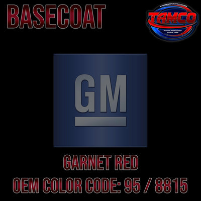 GM Garnet Red | 95 / 8815 | 1987-1989 | OEM Basecoat - The Spray Source - Tamco Paint Manufacturing