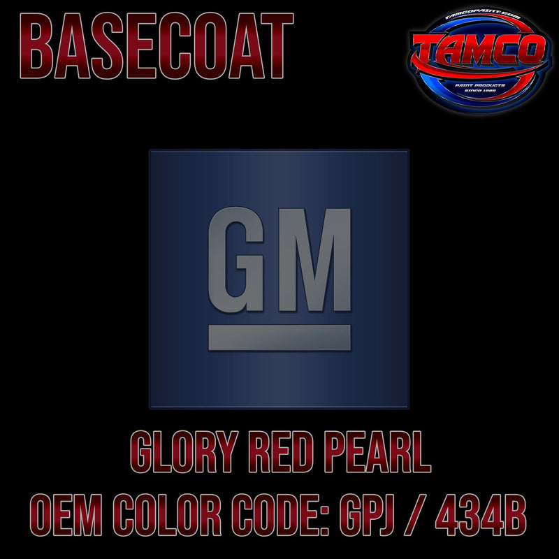 GM Glory Red Pearl | GPJ / 434B | 2017-2021 | OEM Tri-Stage Basecoat - The Spray Source - Tamco Paint Manufacturing