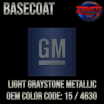 GM Light Graystone | 15 / 4630 | 1975 | OEM Basecoat - The Spray Source - Tamco Paint Manufacturing