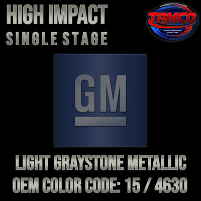 GM Light Graystone | 15 / 4630 | 1975 | OEM High Impact Single Stage - The Spray Source - Tamco Paint Manufacturing