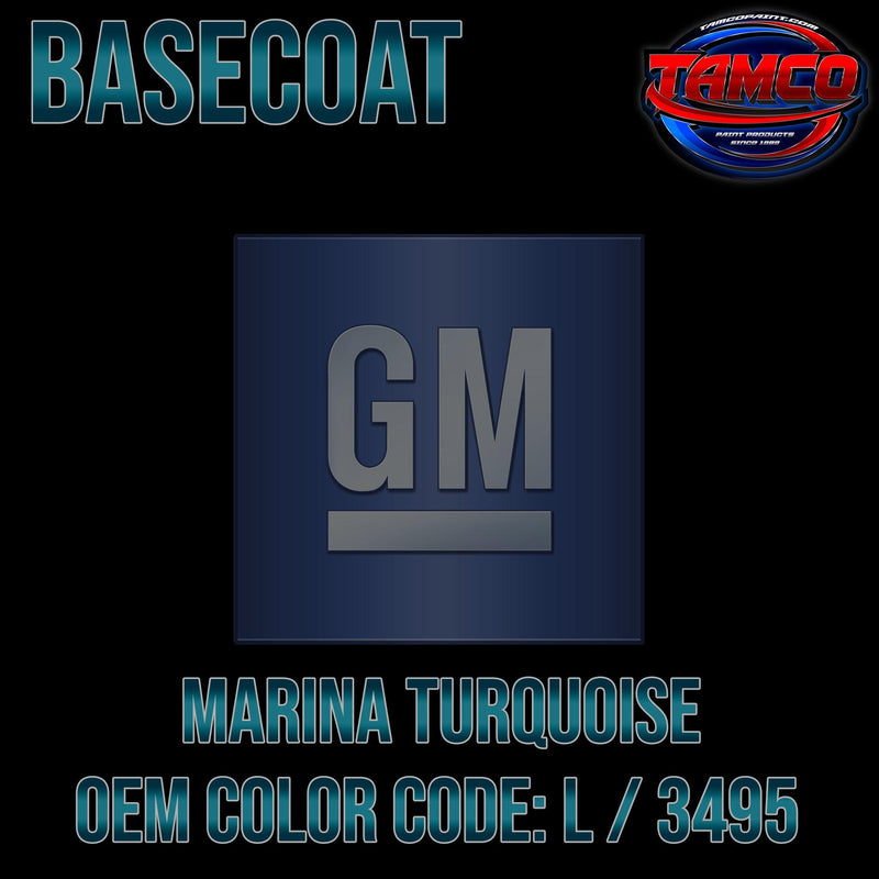 GM Marina Turquoise | L / 3495 | 1966 | OEM Basecoat - The Spray Source - Tamco Paint Manufacturing