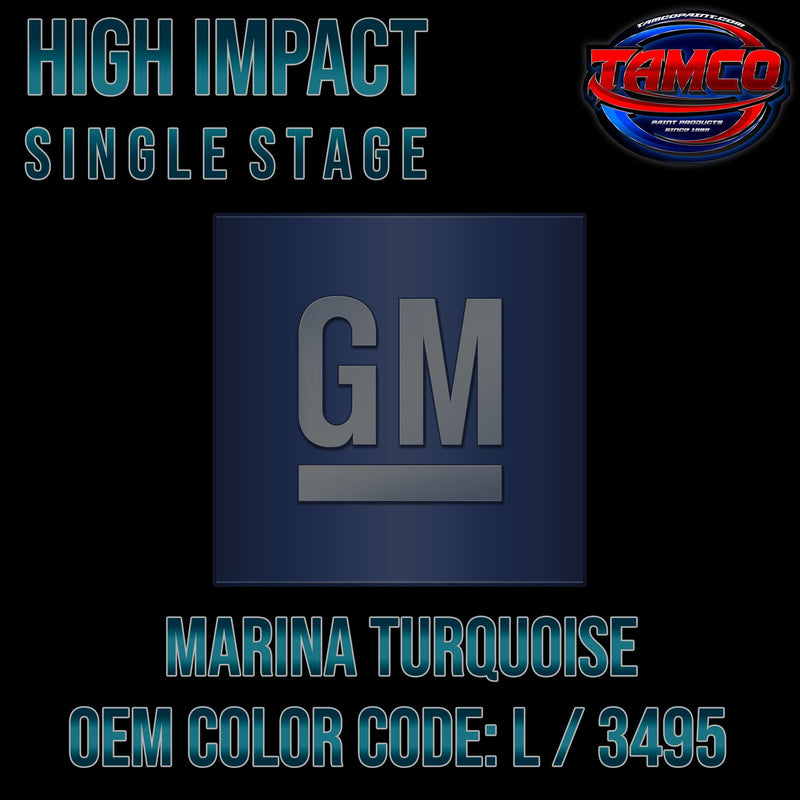 GM Marina Turquoise | L / 3495 | 1966 | OEM High Impact Single Stage - The Spray Source - Tamco Paint Manufacturing