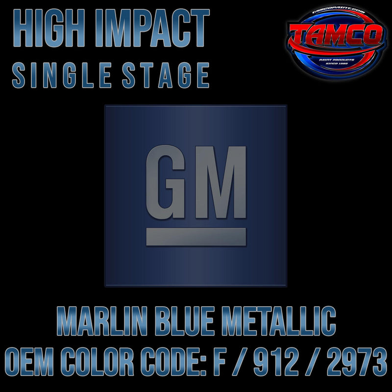 GM Marlin Blue Metallic | F / 912 / 2973 | 1962-1964 | OEM High Impact Single Stage - The Spray Source - Tamco Paint Manufacturing