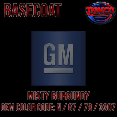 GM Misty Burgundy | N / 67 / 78 / 3307 | 1965-1970 | OEM Basecoat - The Spray Source - Tamco Paint Manufacturing