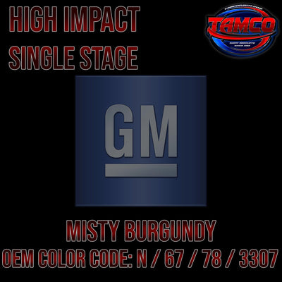 GM Misty Burgundy | N / 67 / 78 / 3307 | 1965-1970 | OEM High Impact Series Single Stage - The Spray Source - Tamco Paint Manufacturing