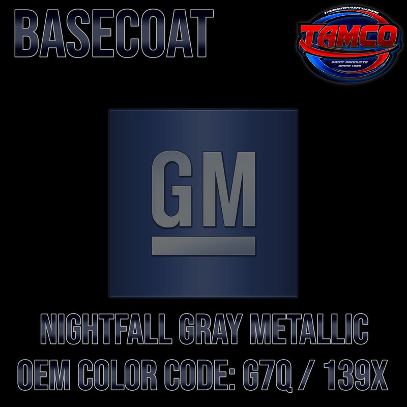 GM Nightfall Gray Metallic | G7Q / 139X | 2014-2021 | OEM Basecoat - The Spray Source - Tamco Paint Manufacturing