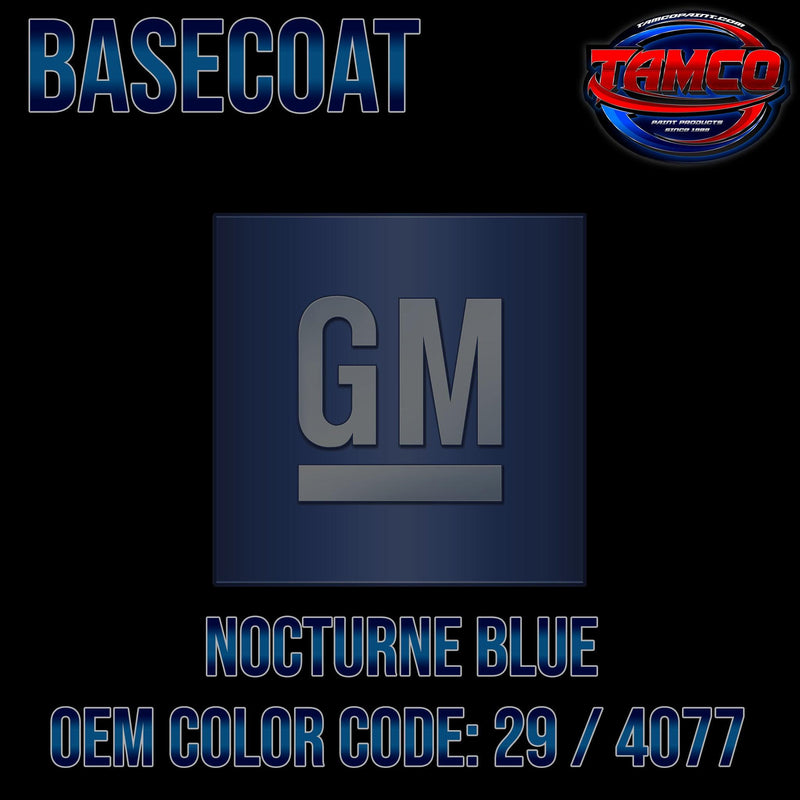 GM Nocturne Blue | 29 / 4077 | 1971-1972 | OEM Basecoat - The Spray Source - Tamco Paint Manufacturing
