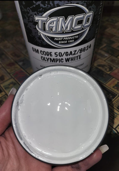 GM Olympic White | 50 / GAZ / 8624 | 1984-2024 | OEM Basecoat - The Spray Source - Tamco Paint Manufacturing