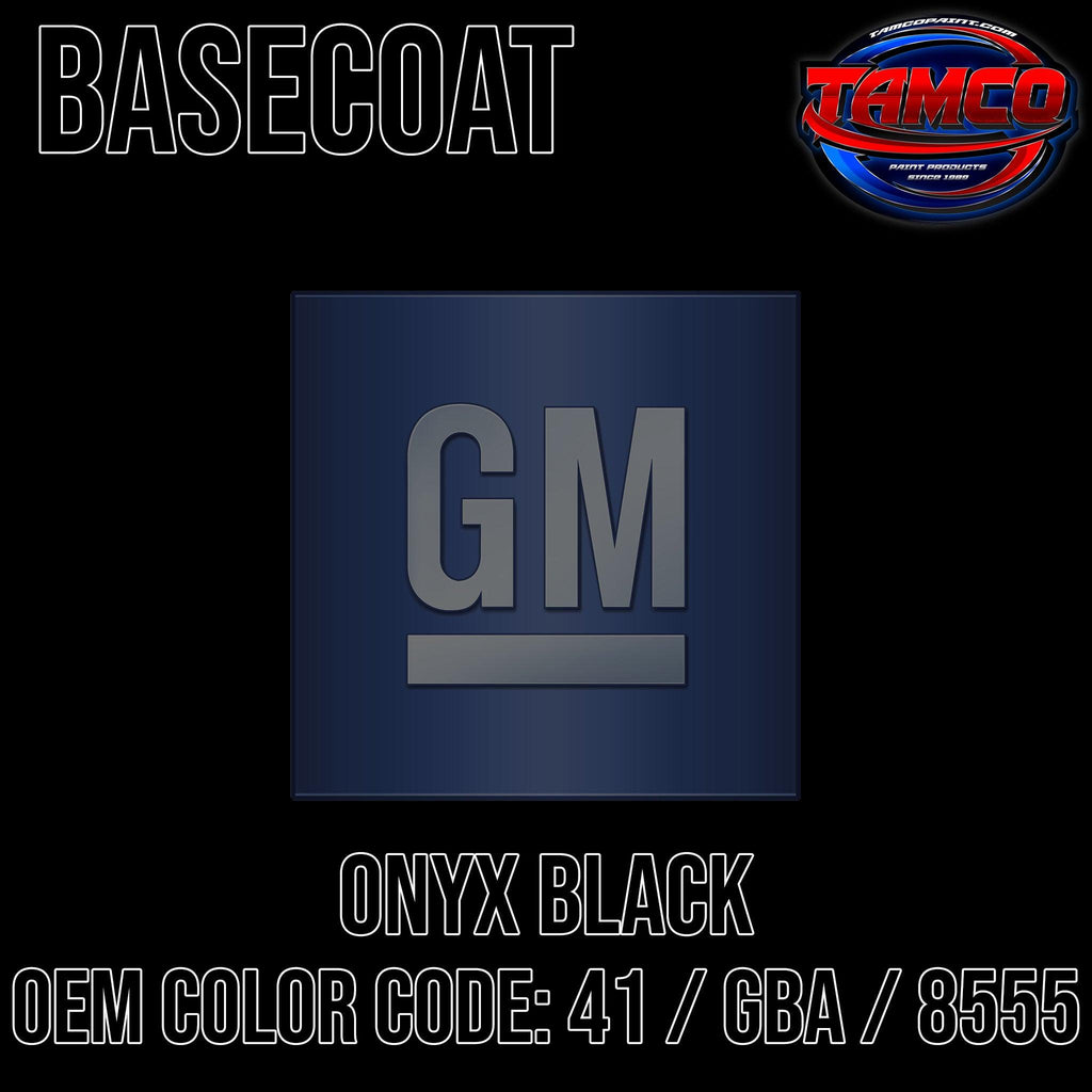 GM Onyx Black | 41 / GBA / 8555 | 1959-2023 | OEM AG Series Single Stage - The Spray Source - Tamco Paint Manufacturing