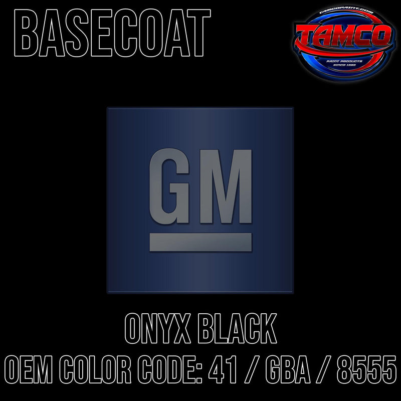 GM Onyx Black | 41 / GBA / 8555 | 1959-2023 | OEM AG Series Single Stage - The Spray Source - Tamco Paint Manufacturing