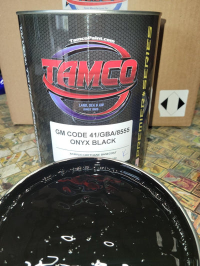 GM Onyx Black | 41 / GBA / 8555 | 1959-2023 | OEM Basecoat - The Spray Source - Tamco Paint Manufacturing