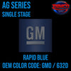 GM Rapid Blue | GMO / 632D | 2020-2023 | OEM AG Series Single Stage - The Spray Source - Tamco Paint Manufacturing