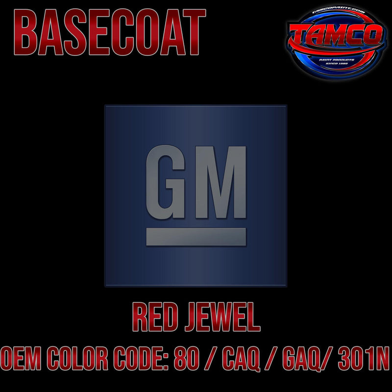 GM Red Jewel | 80 / CAQ / GAQ / 301N | 2006-2012 | OEM Tri-Stage Basecoat - The Spray Source - Tamco Paint Manufacturing