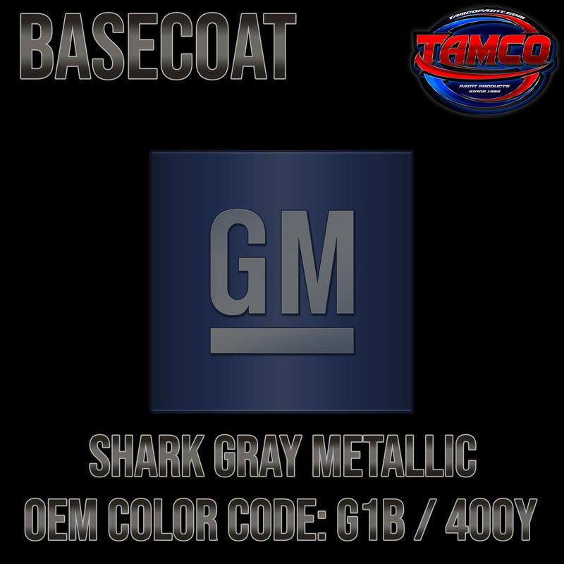 GM Shark Gray Metallic | G1B / 400Y | 2015-2016 | OEM Basecoat - The Spray Source - Tamco Paint Manufacturing