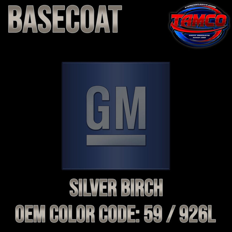 GM Silver Birch | 59 / 926L | 2004-2023 | OEM Basecoat - The Spray Source - Tamco Paint Manufacturing