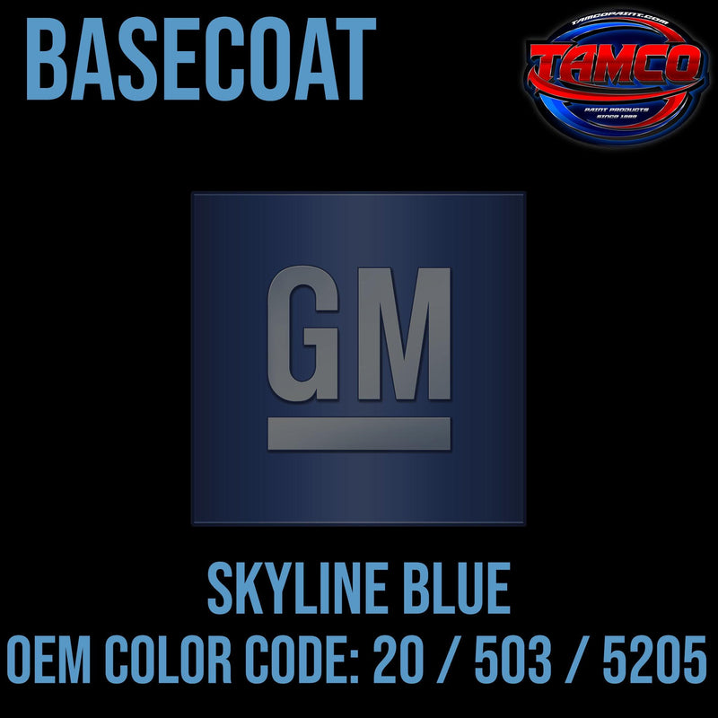GM Skyline Blue | 20 / 503 / 5205 | 1973-1976 | OEM Basecoat - The Spray Source - Tamco Paint Manufacturing