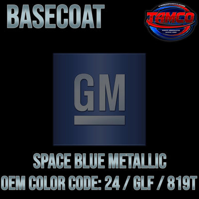 GM Space Blue Metallic | 24 / GLF / 819T | 2011-2015 | OEM Basecoat - The Spray Source - Tamco Paint Manufacturing