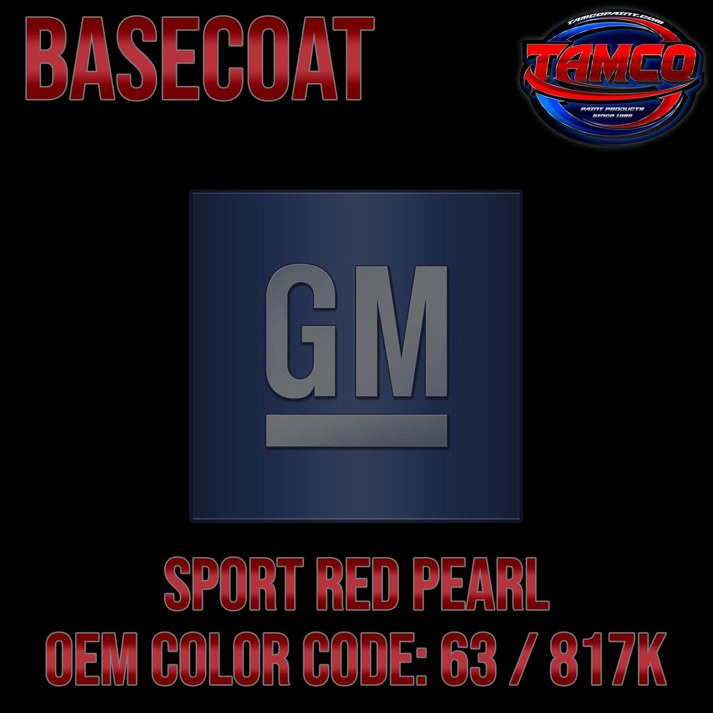 GM Sport Red Pearl | 63 / 817K | 2003-2010 | OEM Basecoat - The Spray Source - Tamco Paint Manufacturing