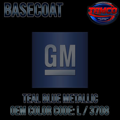 GM Teal Blue Metallic | L / 3708 | 1968 | OEM Basecoat - The Spray Source - Tamco Paint Manufacturing