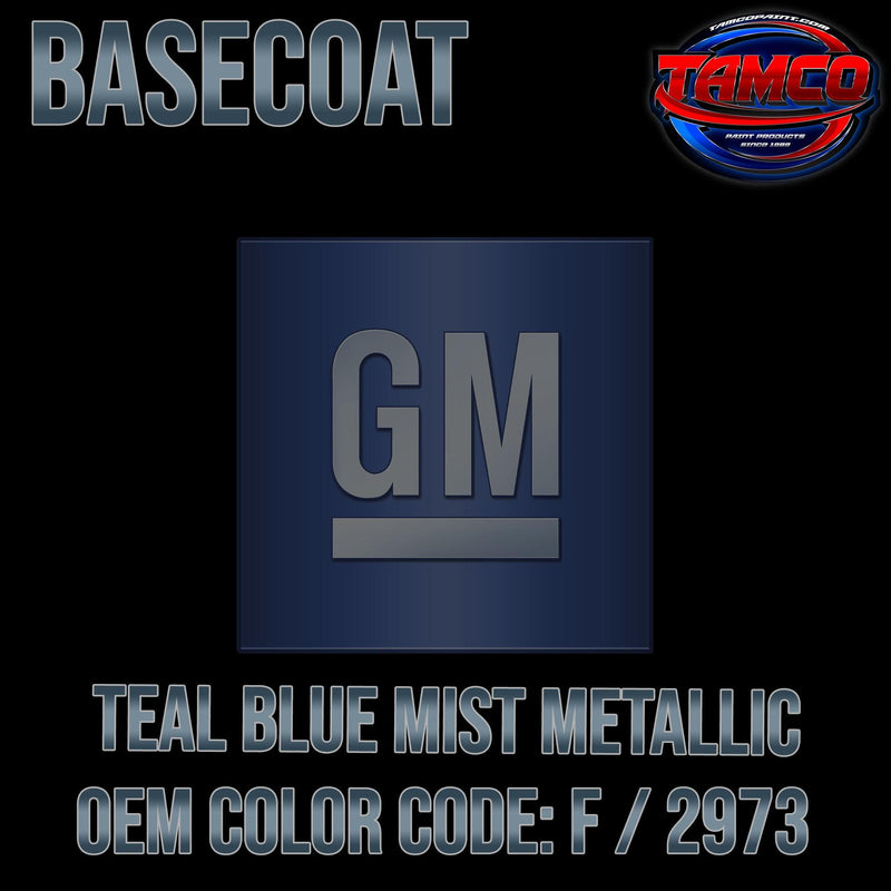 GM Teal Blue Mist Metallic | F / 2973 | 1968 | OEM Basecoat - The Spray Source - Tamco Paint Manufacturing