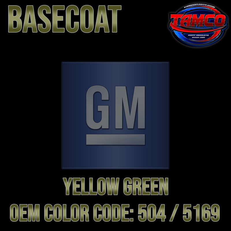 GM Yellow Green | 504 / 5169 | 1969-1974 | OEM Basecoat - The Spray Source - Tamco Paint Manufacturing