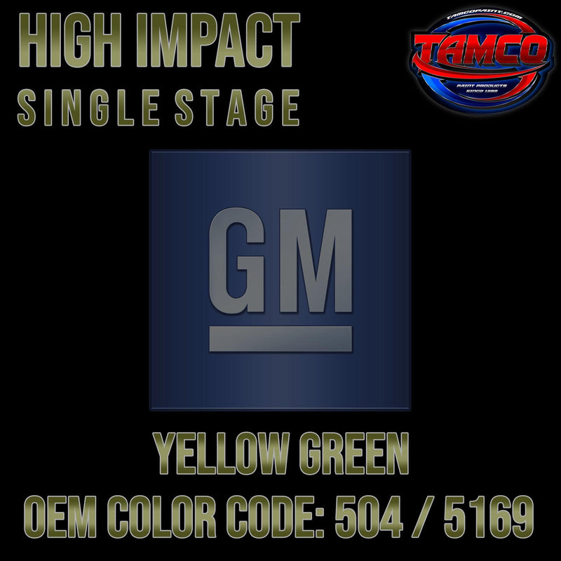GM Yellow Green | 504 / 5169 | 1969-1974 | OEM High Impact Single Stage - The Spray Source - Tamco Paint Manufacturing