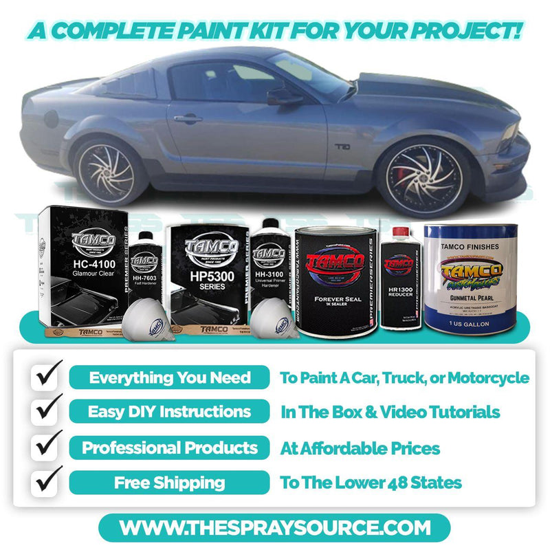 Gunmetal Pearl Large Car Kit (Black Ground Coat) - The Spray Source - Tamco Paint