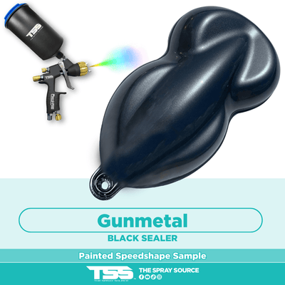 Gunmetal Pearl Pre-Sprayed Speedshape Paint Sample (Black Ground Coat) - The Spray Source - Tamco Paint