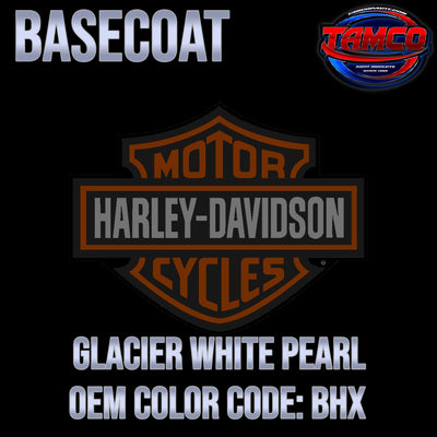 Harley Davidson Glacier White Pearl | BHX | 2005-2006 | OEM Tri-Stage Basecoat - The Spray Source - Tamco Paint Manufacturing