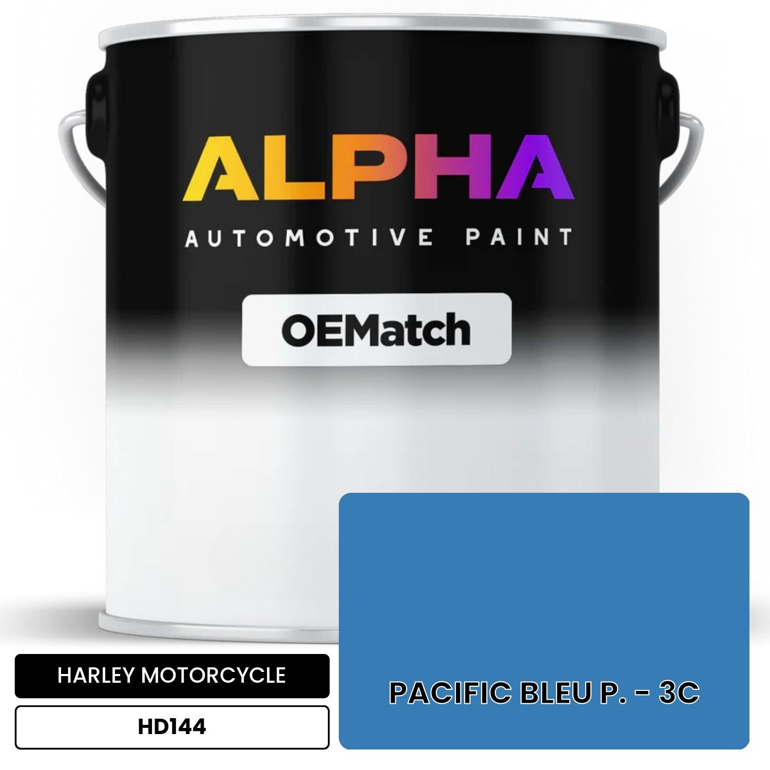HARLEY MOTORCYCLE PACIFIC BLEU P. - 3C HD144 OEMatch Basecoat