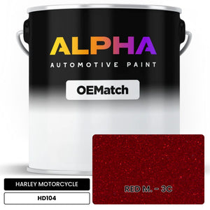 HARLEY MOTORCYCLE RED M. - 3C HD104 | OEMatch Automotive Basecoat