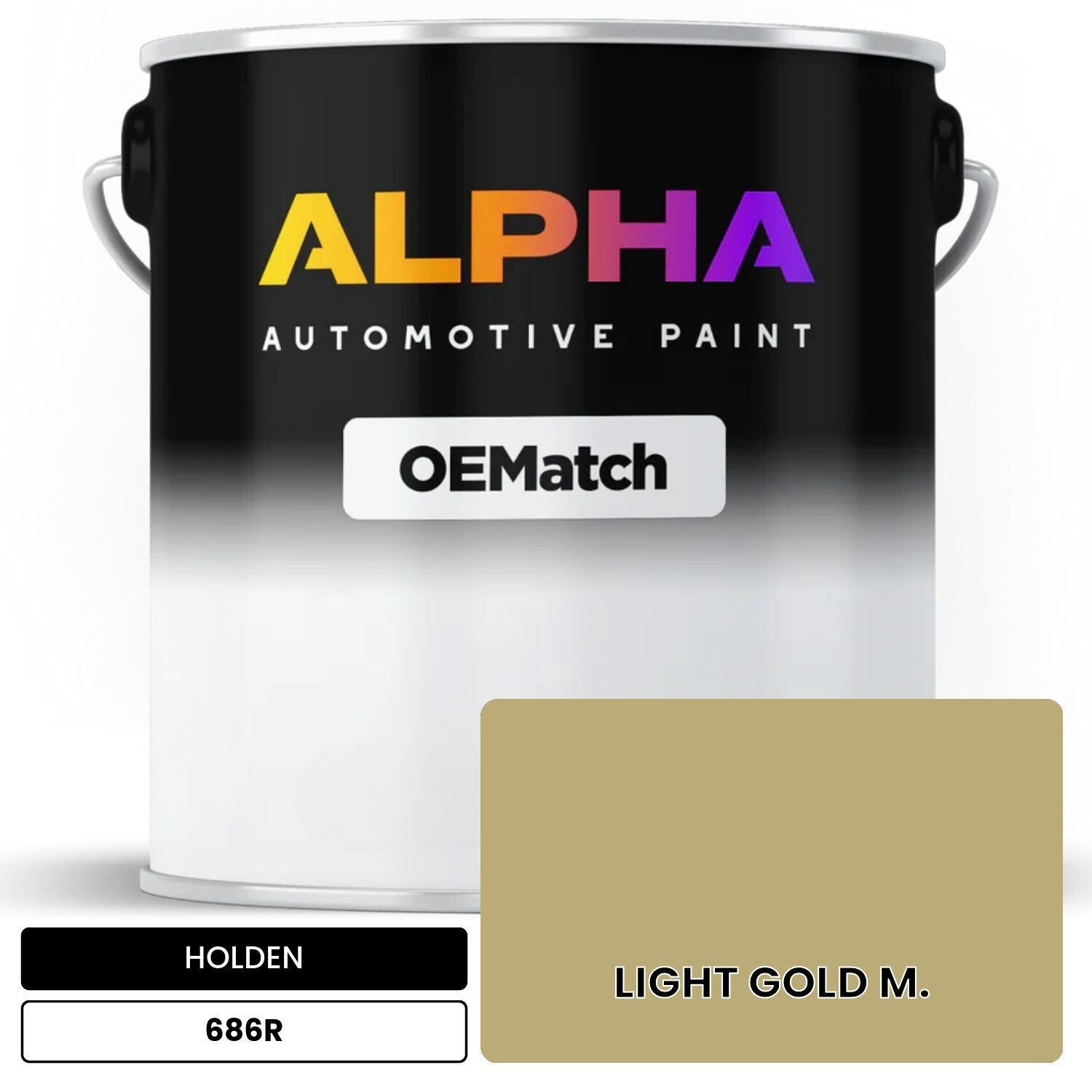 HOLDEN LIGHT GOLD M. 686R OEMatch Basecoat