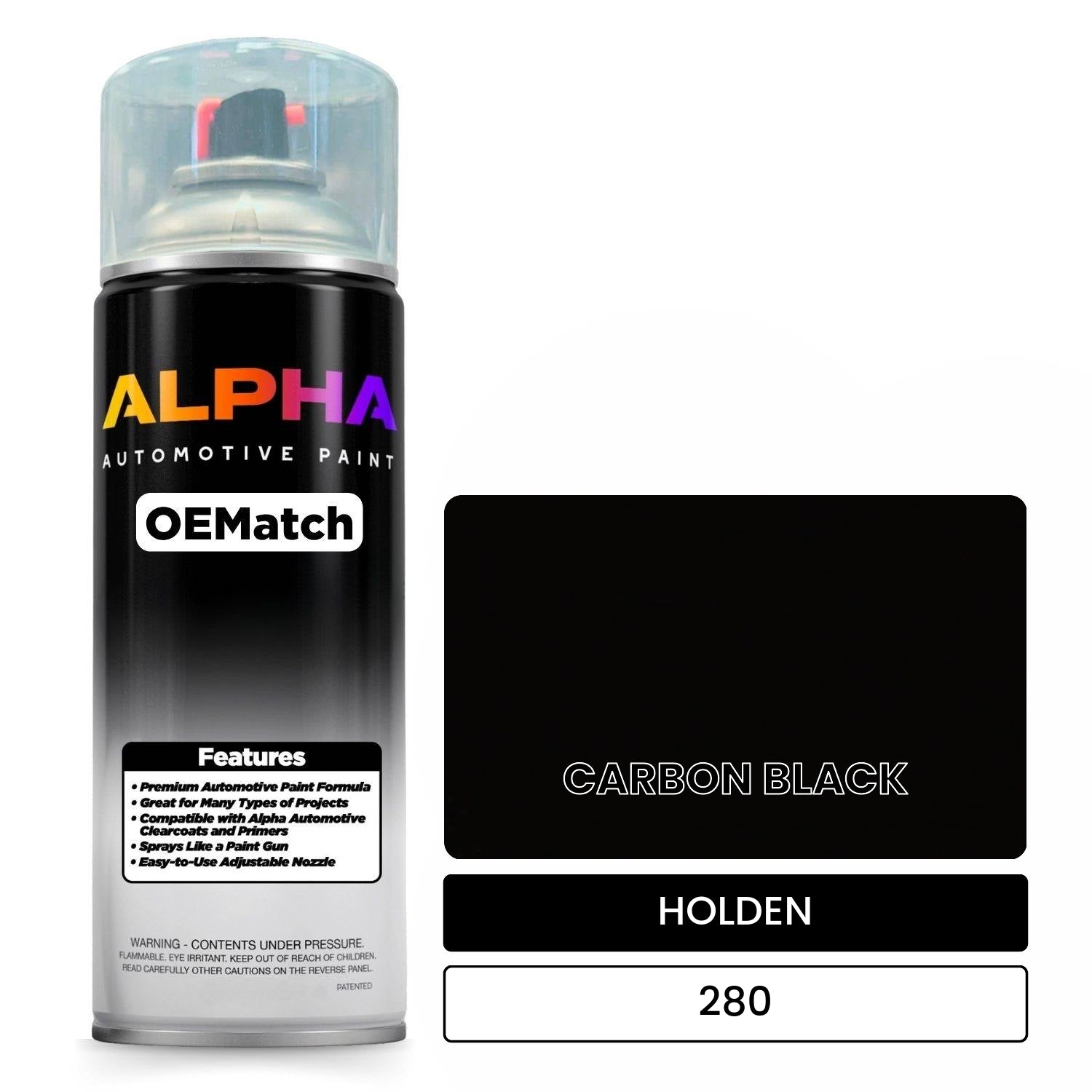 HOLDEN CARBON BLACK 280 OEMatch Spraycan
