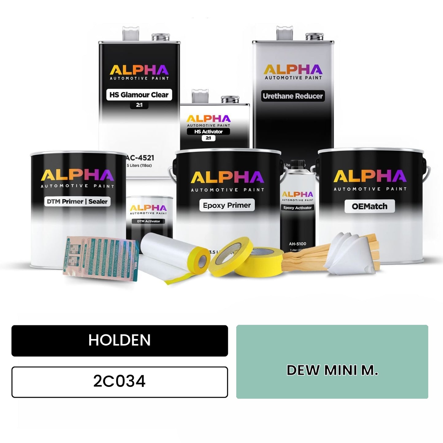 HOLDEN DEW MINI M. 2C034 OEMatch Vehicle Paint Kit