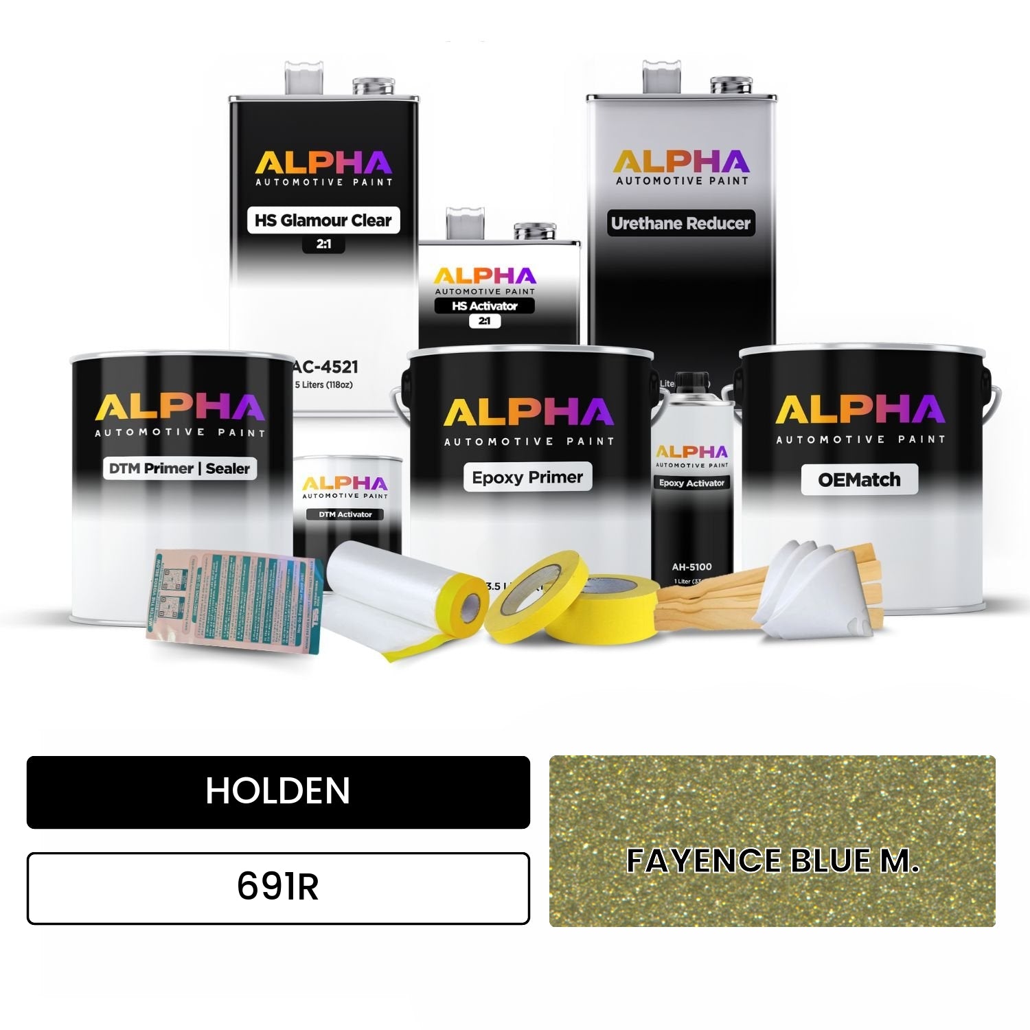 HOLDEN FAYENCE BLUE M. 691R OEMatch Vehicle Paint Kit