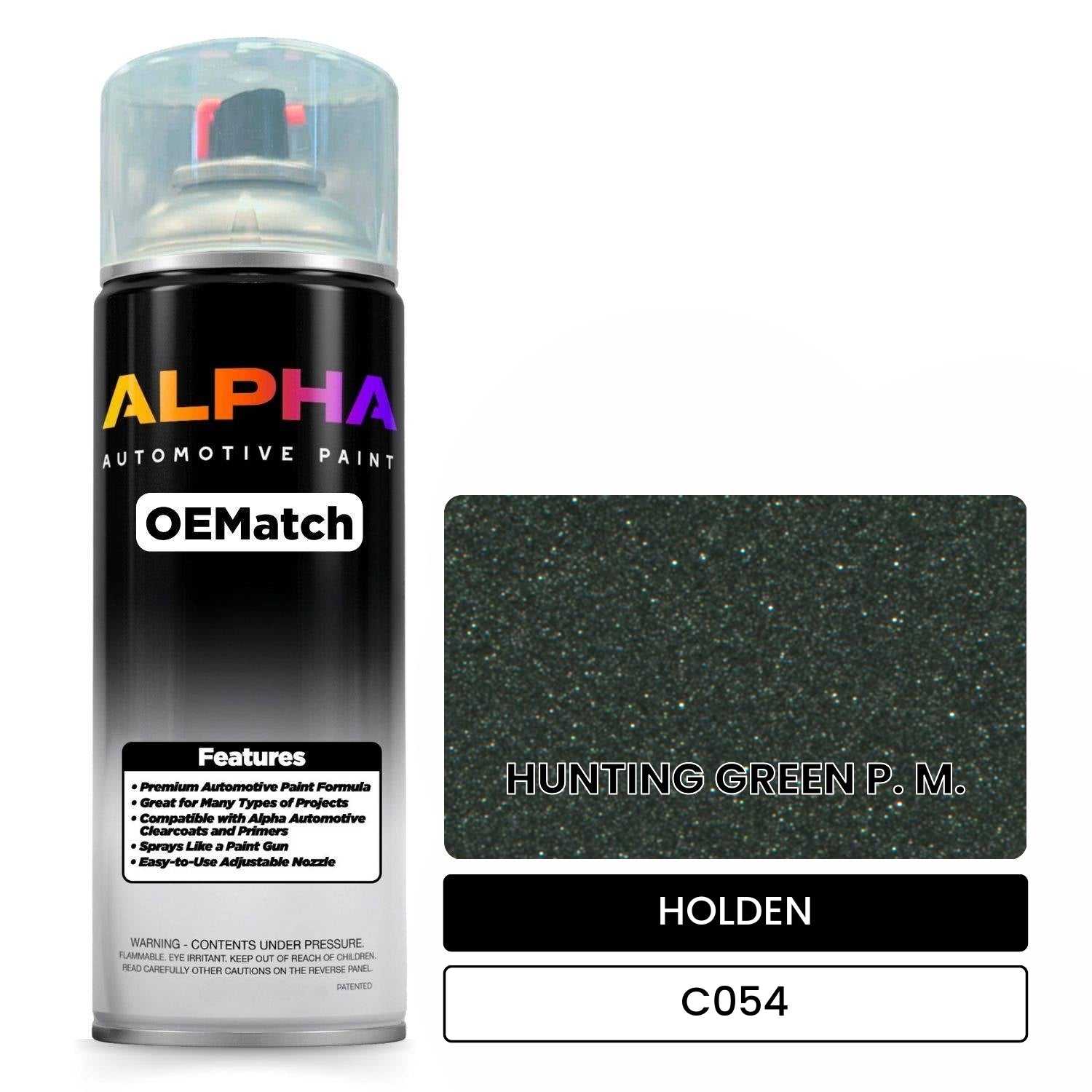 HOLDEN HUNTING GREEN P. M. C054 OEMatch Spraycan