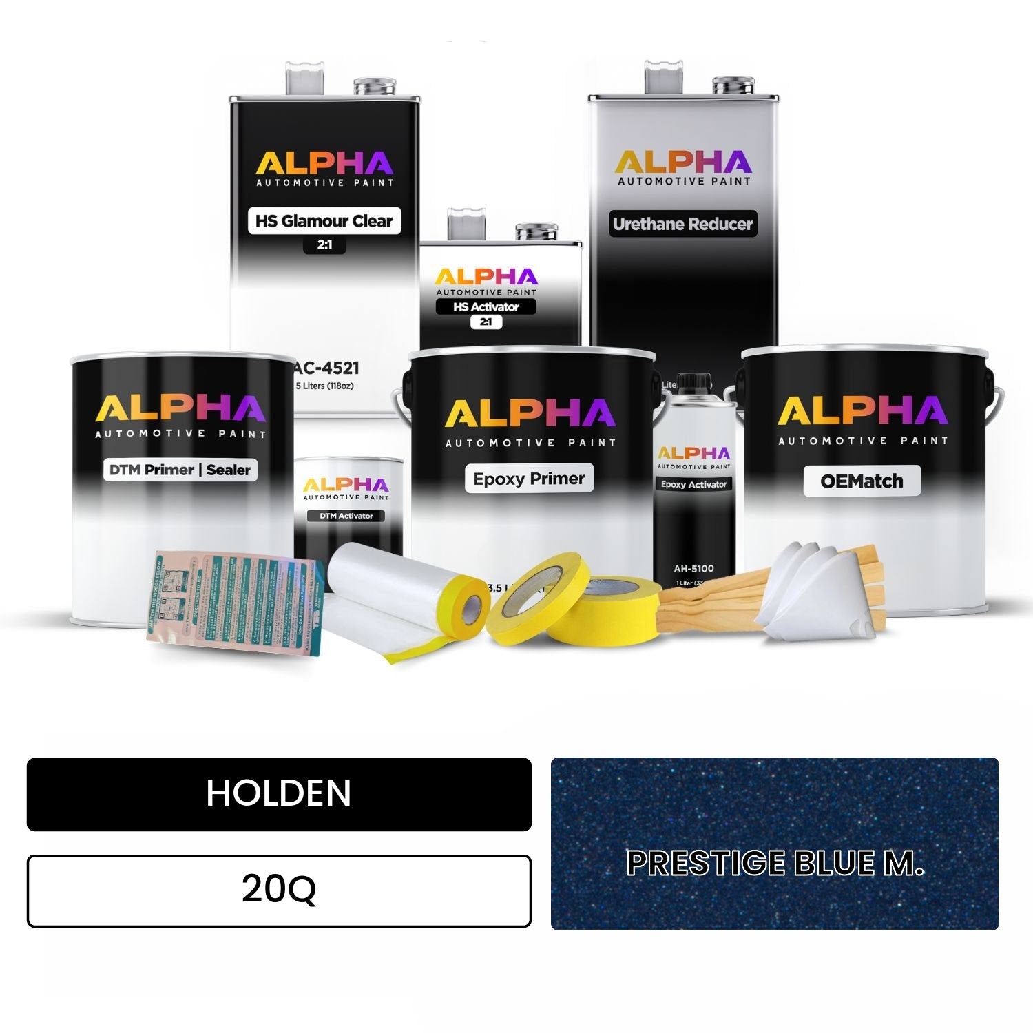 HOLDEN PRESTIGE BLUE M. 20Q OEMatch Vehicle Paint Kit