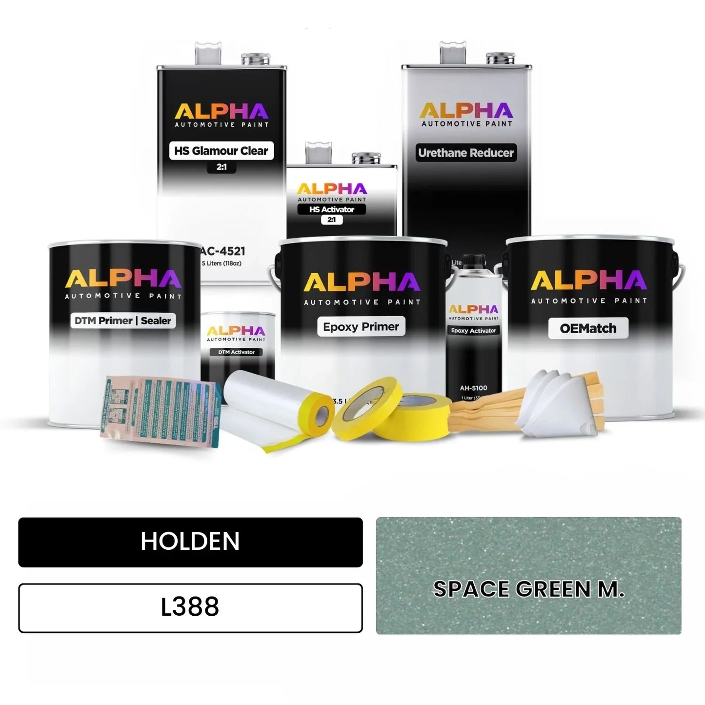 HOLDEN SPACE GREEN M. L388 OEMatch Vehicle Paint Kit