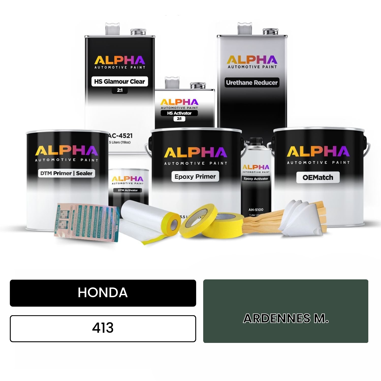 HONDA ARDENNES M. 413 OEMatch Vehicle Paint Kit