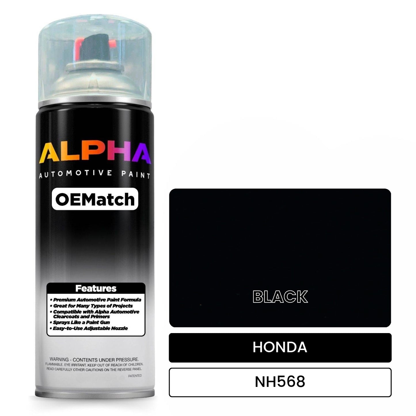 HONDA BLACK NH568 OEMatch Spraycan