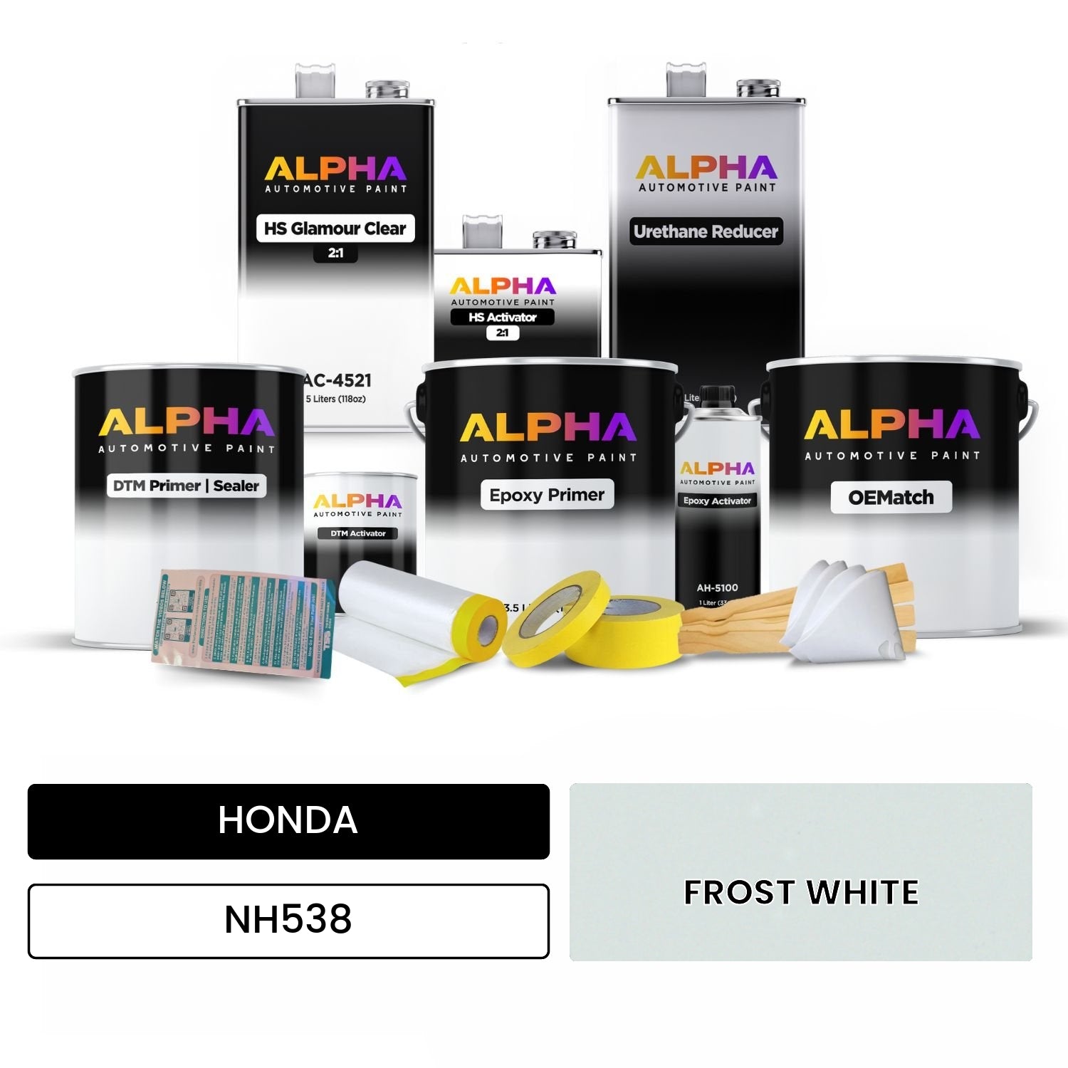 HONDA FROST WHITE NH538 OEMatch Vehicle Paint Kit