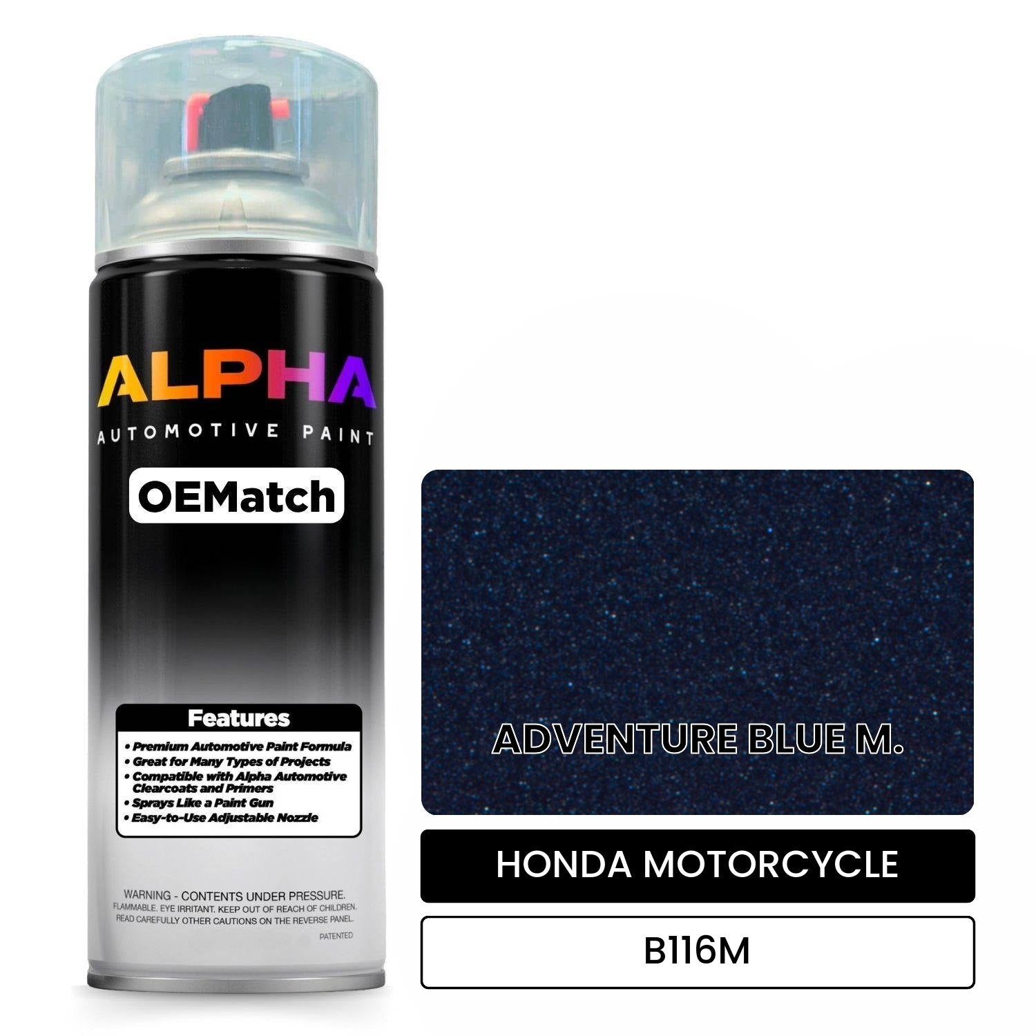 HONDA MOTORCYCLE ADVENTURE BLUE M. B116M OEMatch Spraycan