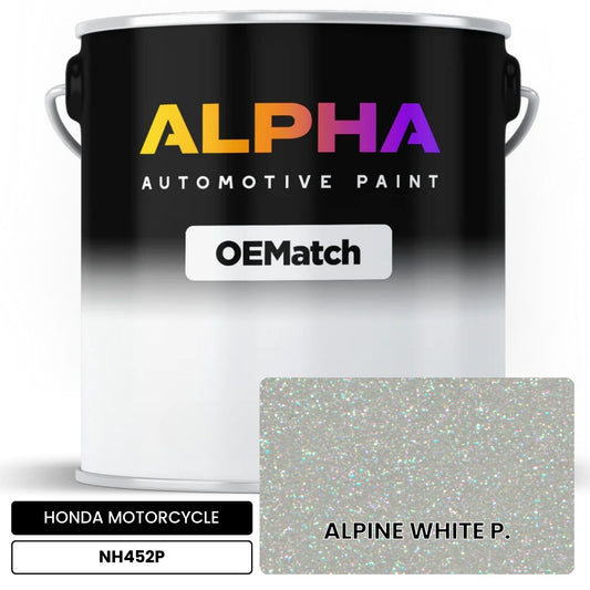 HONDA MOTORCYCLE ALPINE WHITE P. NH452P OEMatch Basecoat