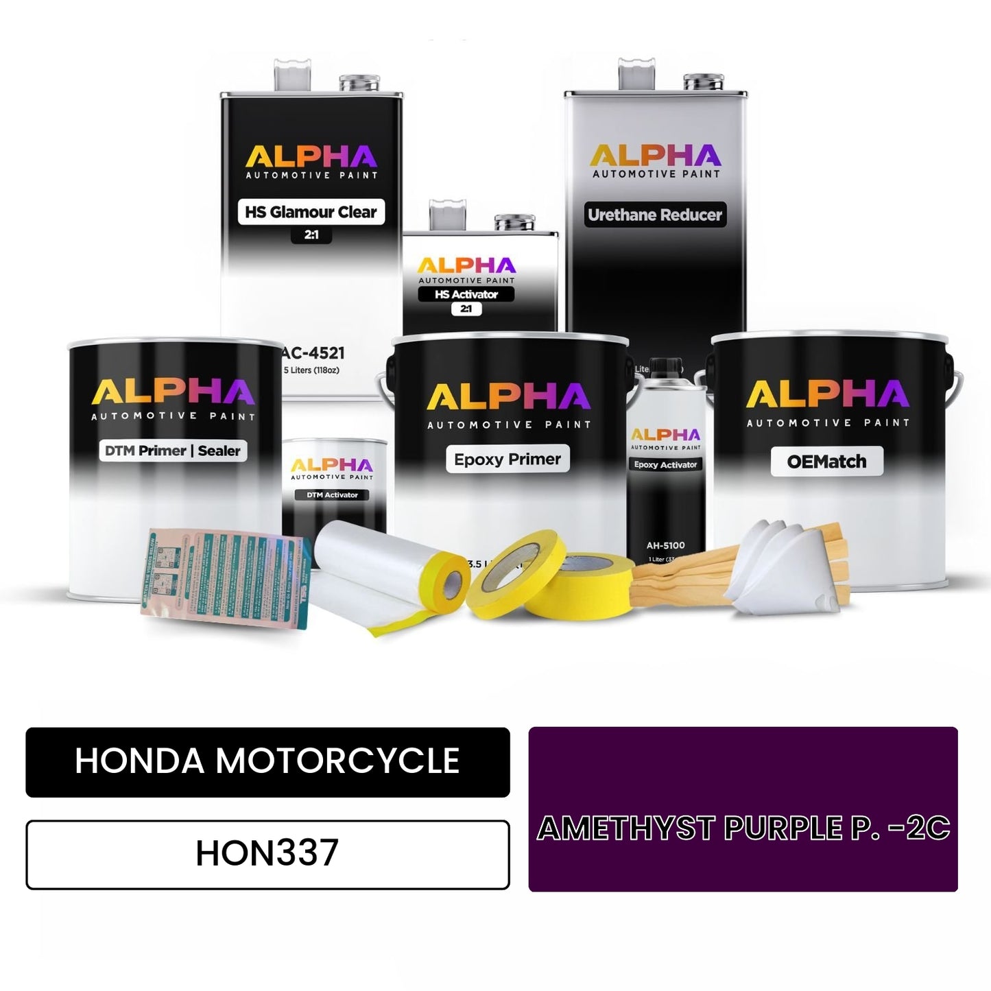 HONDA MOTORCYCLE AMETHYST PURPLE P. -2C HON337 OEMatch Vehicle Paint Kit