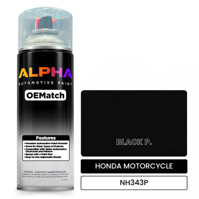 HONDA MOTORCYCLE BLACK P. NH343P | OEMatch Automotive Spraycan