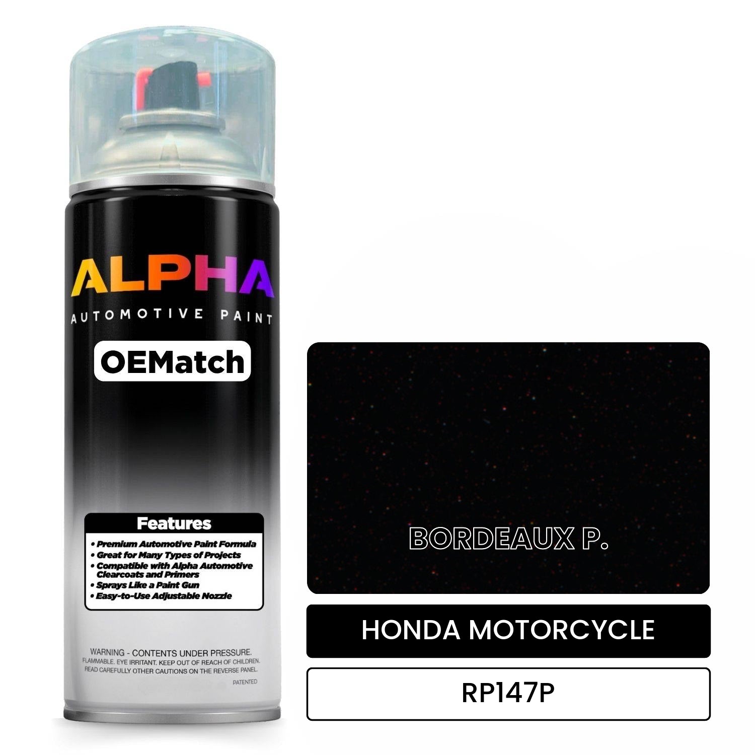 HONDA MOTORCYCLE BORDEAUX P. RP147P OEMatch Spraycan