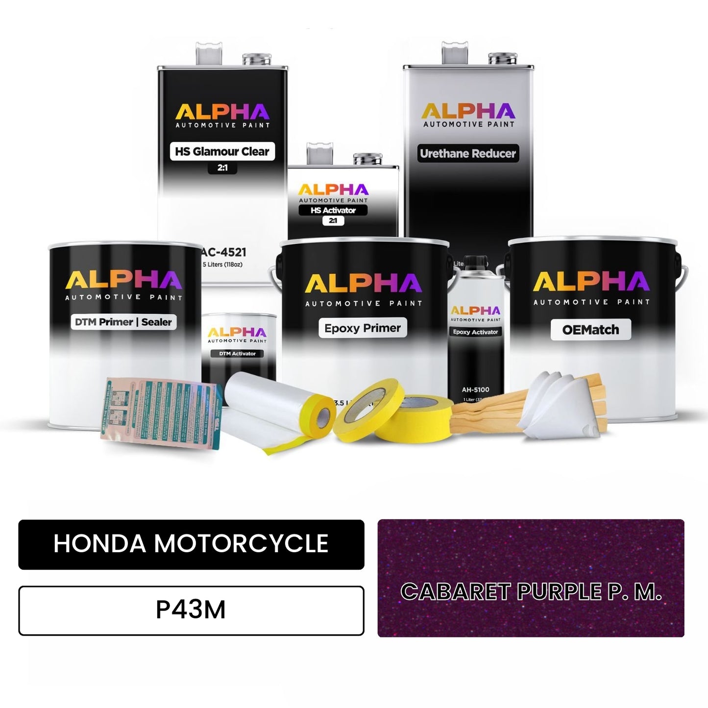 HONDA MOTORCYCLE CABARET PURPLE P. M. P43M OEMatch Vehicle Paint Kit