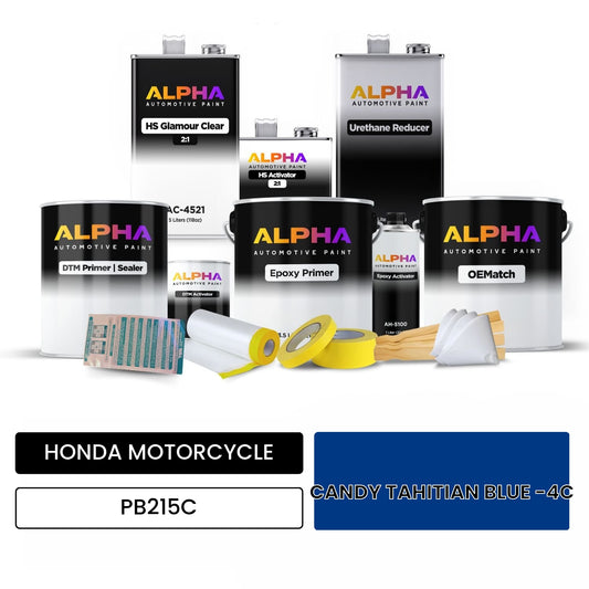 HONDA MOTORCYCLE CANDY TAHITIAN BLUE -4C PB215C OEMatch Vehicle Paint Kit
