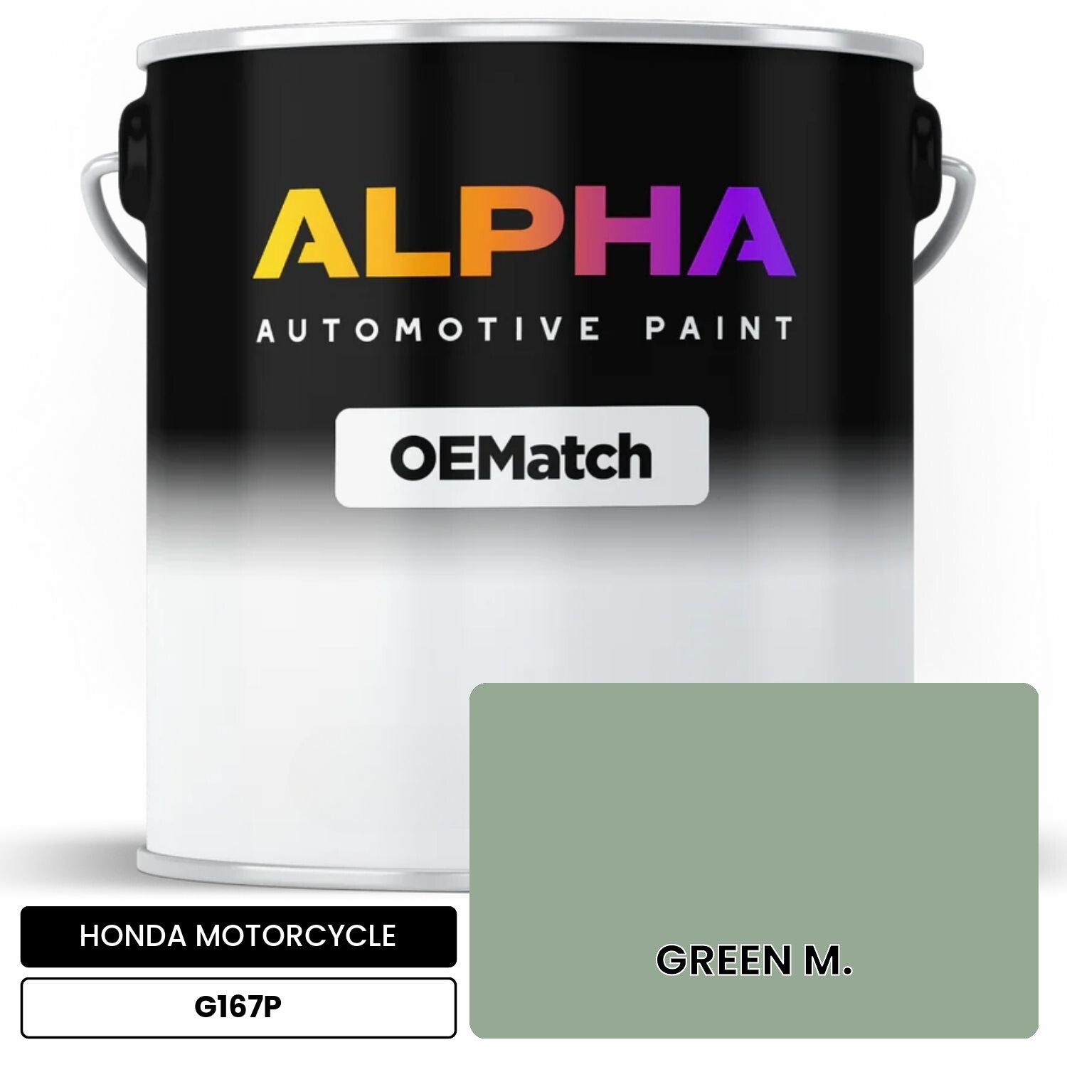 HONDA MOTORCYCLE GREEN M. G167P OEMatch Basecoat