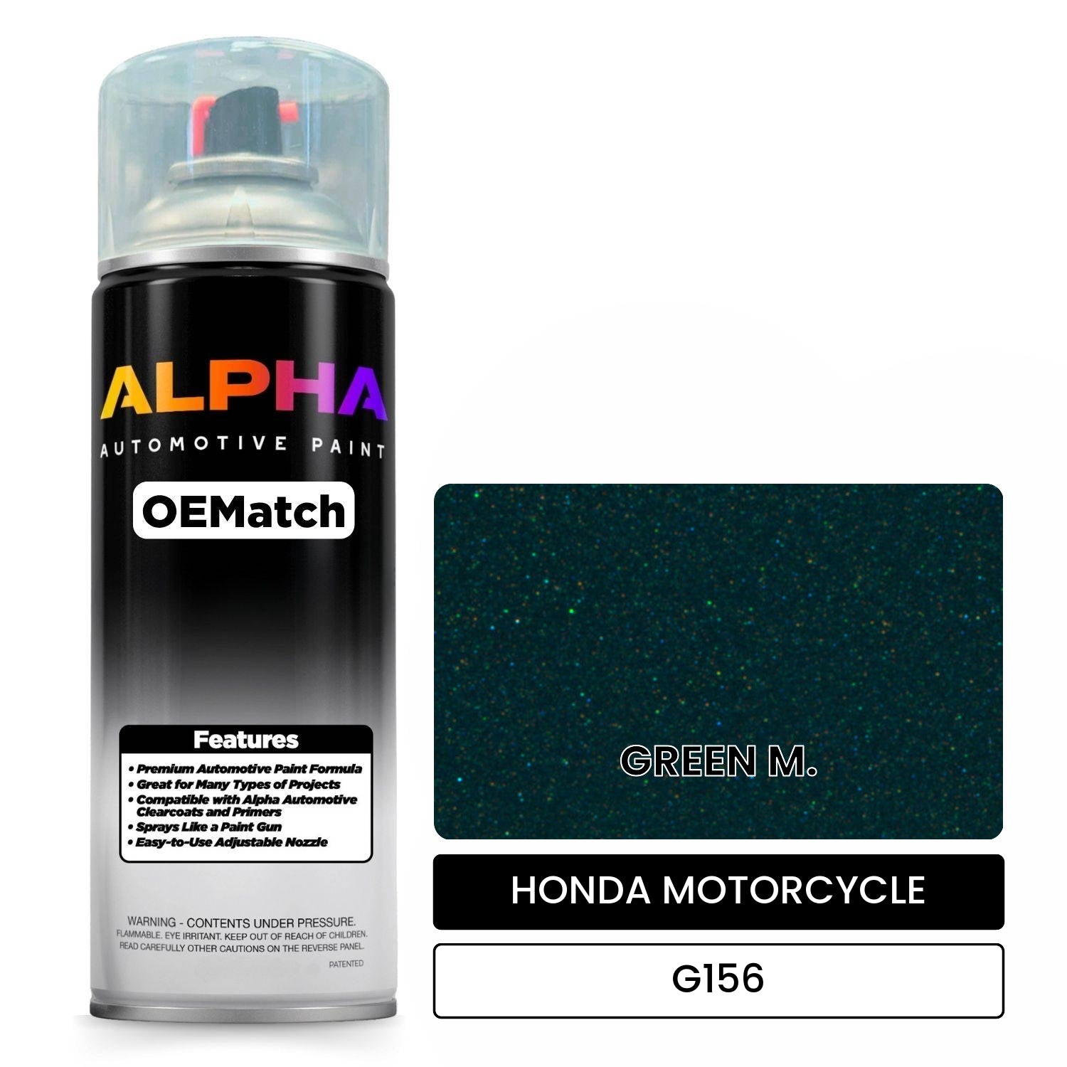 HONDA MOTORCYCLE GREEN M. G156 OEMatch Spraycan